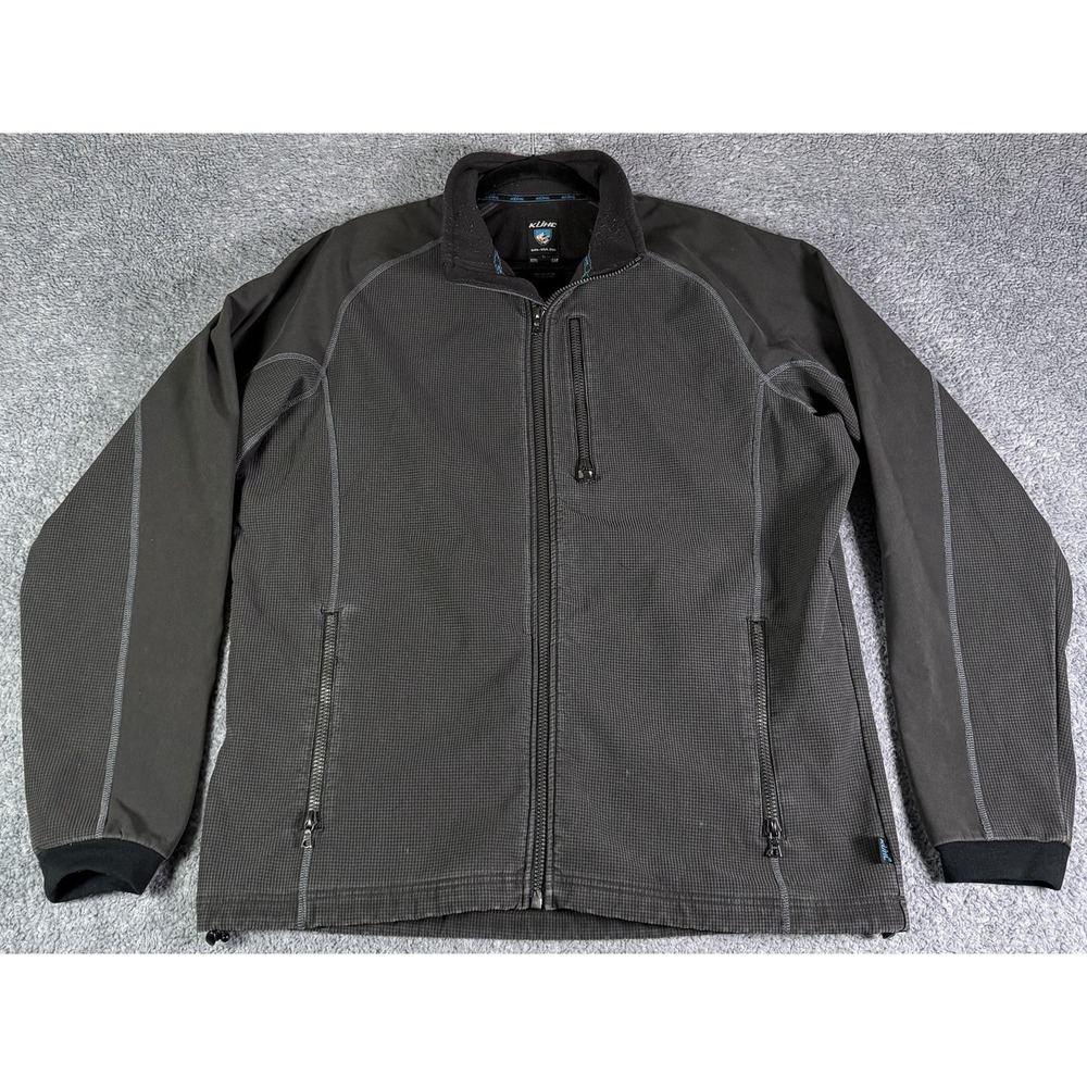 Kuhl Interceptr Mens Large Gray Hybrid Fleece Lined Full Zip Jacket Outdoors